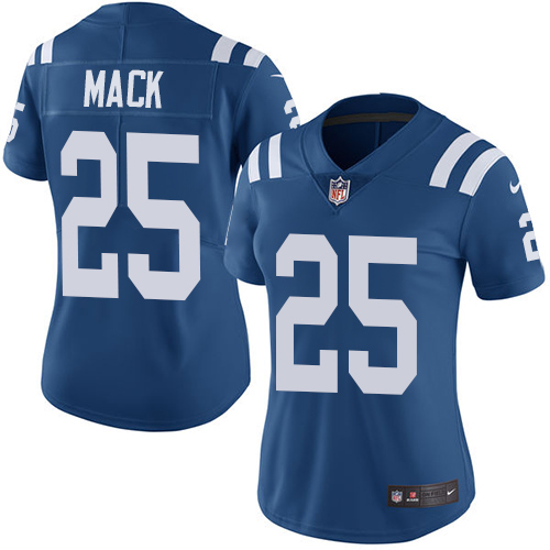 Indianapolis Colts 25 Limited Marlon Mack Royal Blue Nike NFL Home Women Vapor Untouchable jerseys